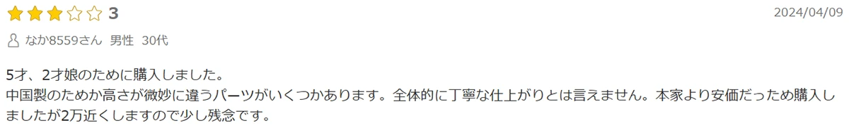 キューブロック口コミ